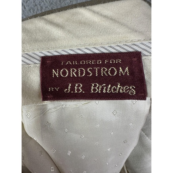 JB Britches Dress Pants Mens 38x31 Brown Wool Pleated Cuffed Trousers Made USA - Picture 6 of 8